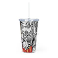 Load image into Gallery viewer, Heroes Unite Plastic Tumbler with Straw