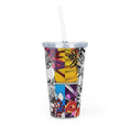 Load image into Gallery viewer, Heroes Unite Plastic Tumbler with Straw