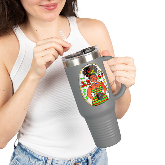 Travel Mug - Juneteenth and Black Girl Magic Design