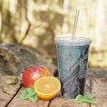 Load image into Gallery viewer, Headless horse man Celty Plastic Tumbler with Straw