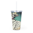 Load image into Gallery viewer, xoxo Plastic Tumbler with Straw