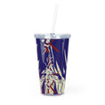 Load image into Gallery viewer, Slay and Conquer Plastic Tumbler with Straw
