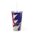 Load image into Gallery viewer, Slay and Conquer Plastic Tumbler with Straw