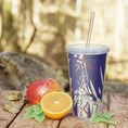 Load image into Gallery viewer, Slay and Conquer Plastic Tumbler with Straw