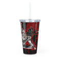 Load image into Gallery viewer, Chained Plastic Tumbler with Straw