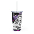 Load image into Gallery viewer, Kawaii Fox Plastic Tumbler with Straw
