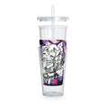 Load image into Gallery viewer, Kawaii Fox Plastic Tumbler with Straw
