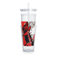 Load image into Gallery viewer, Darkness Within Plastic Tumbler with Straw