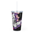 Load image into Gallery viewer, Kawaii Fox Plastic Tumbler with Straw