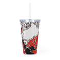 Load image into Gallery viewer, Darkness Within Plastic Tumbler with Straw