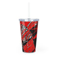 Load image into Gallery viewer, Darkness Within Plastic Tumbler with Straw