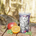 Load image into Gallery viewer, Kawaii Fox Plastic Tumbler with Straw