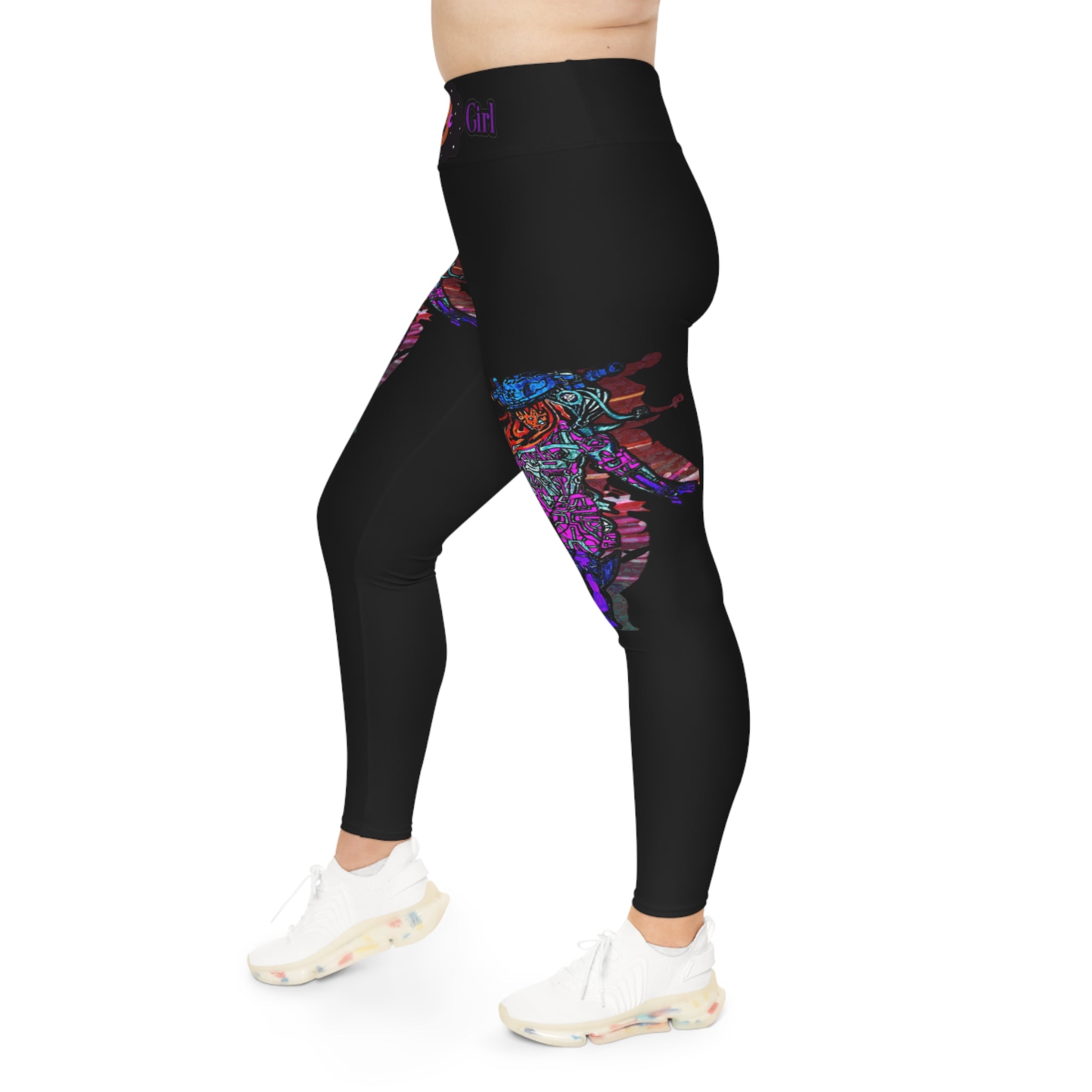 Futuristic Girl Plus Size Leggings