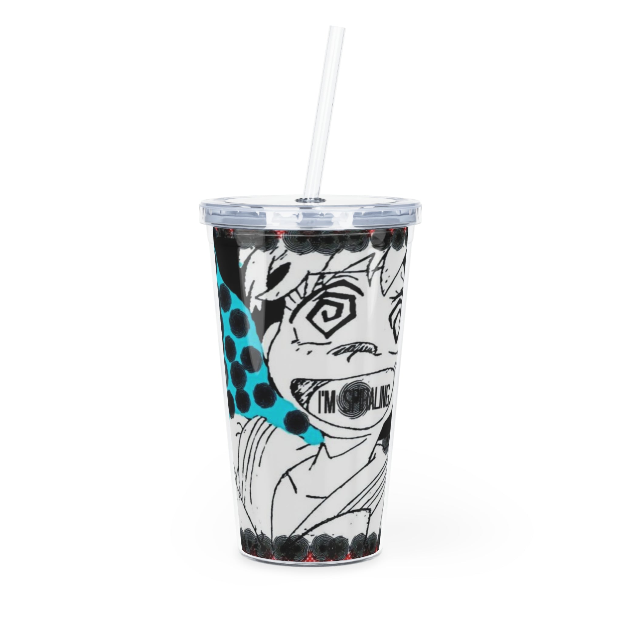 I'm spiraling Plastic Tumbler with Straw