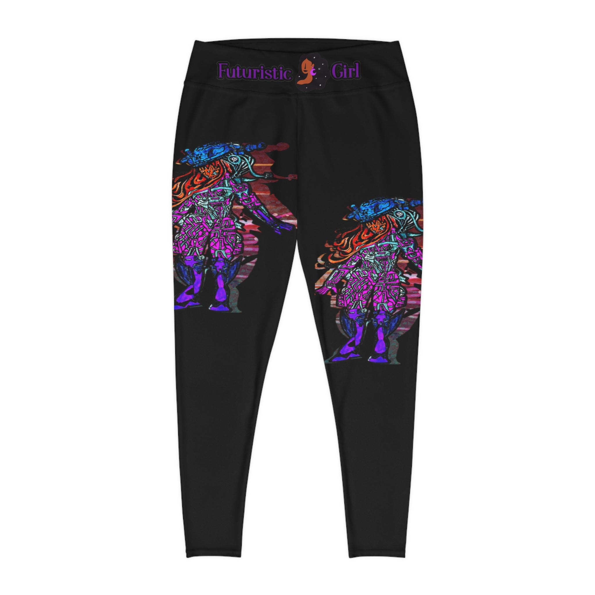 Futuristic Girl Plus Size Leggings