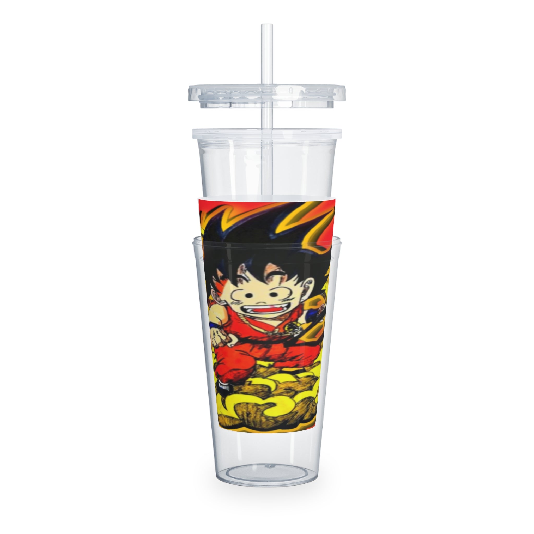 Plastic Tumbler with Straw