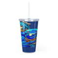 Load image into Gallery viewer, As a Slime Plastic Tumbler with Straw
