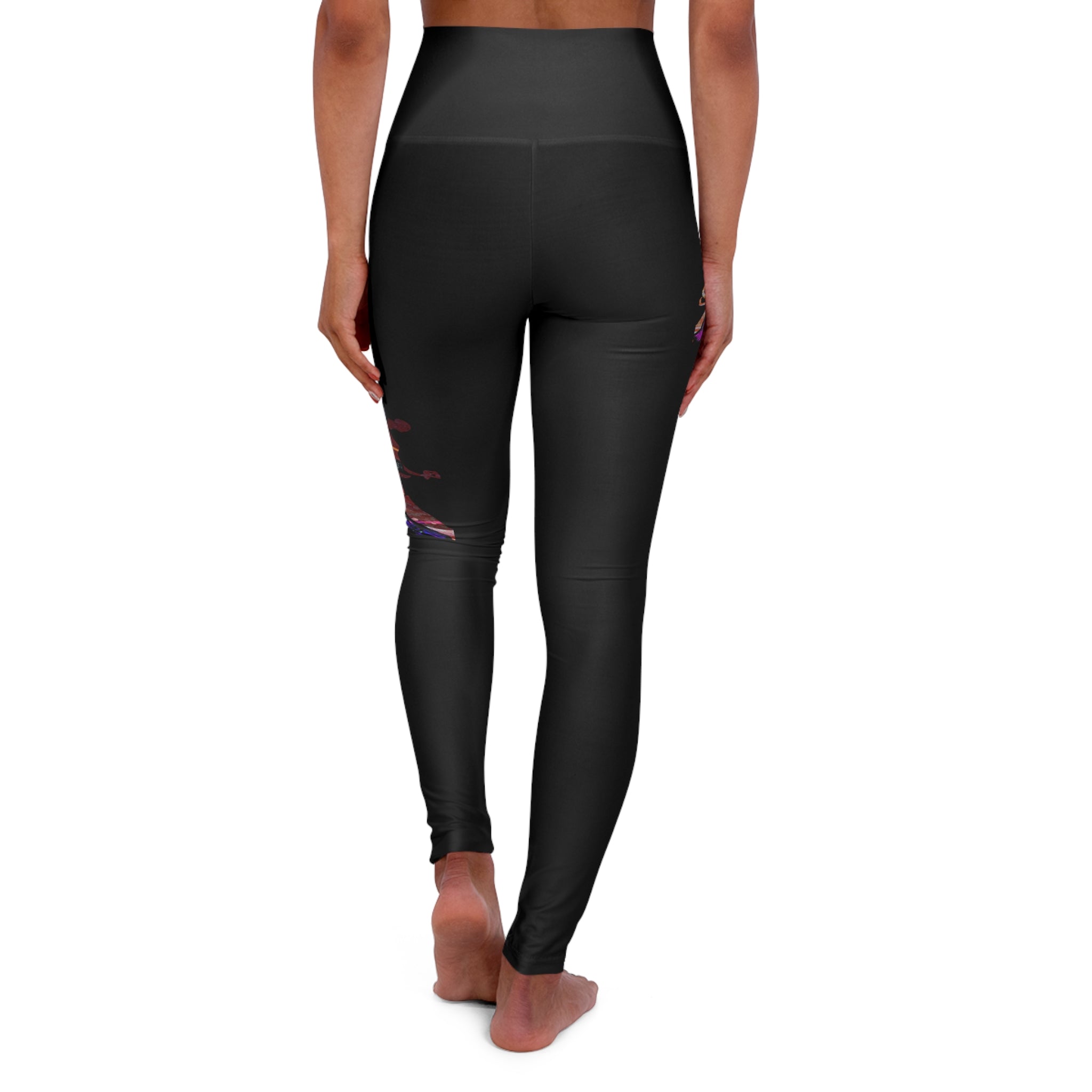 Futuristic Girl High Waisted Yoga Leggings (AOP)