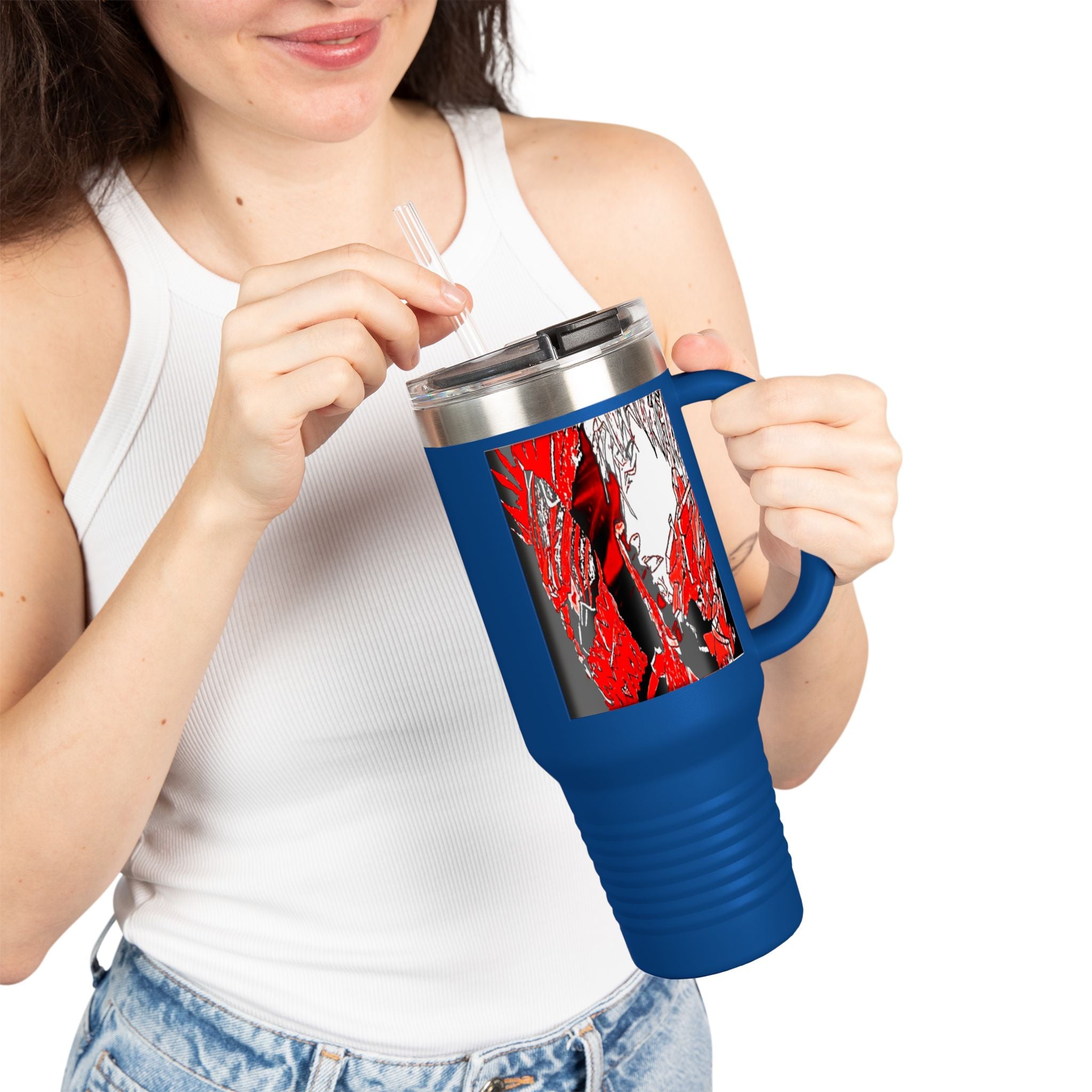 Stylish Insulated Travel Mug - 40oz with Eye-Catching Artwork