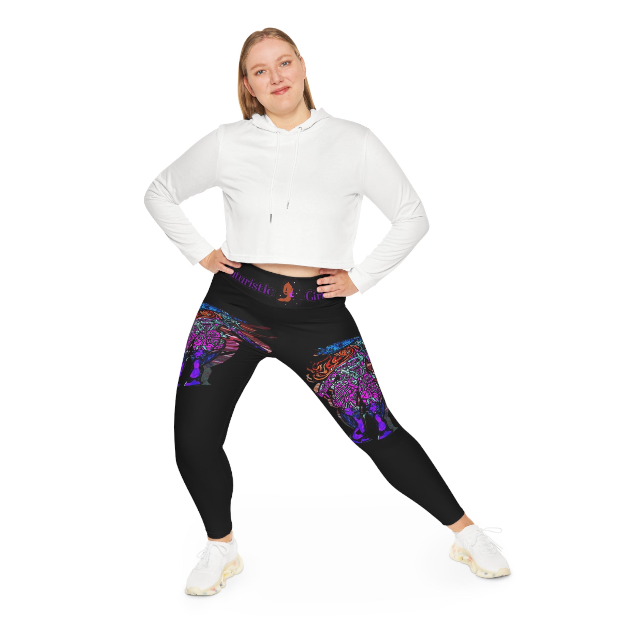 Futuristic Girl Plus Size Leggings