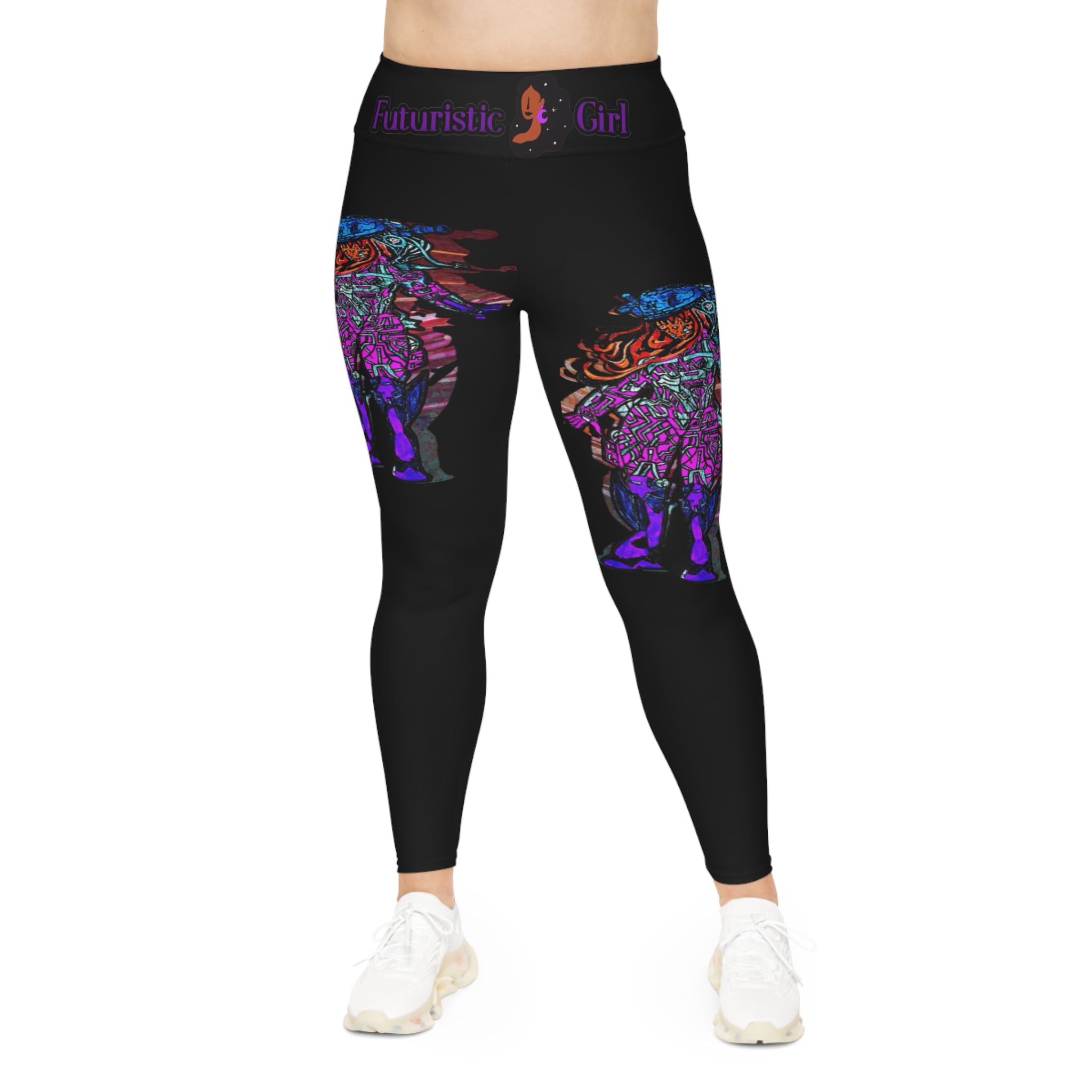 Futuristic Girl Plus Size Leggings