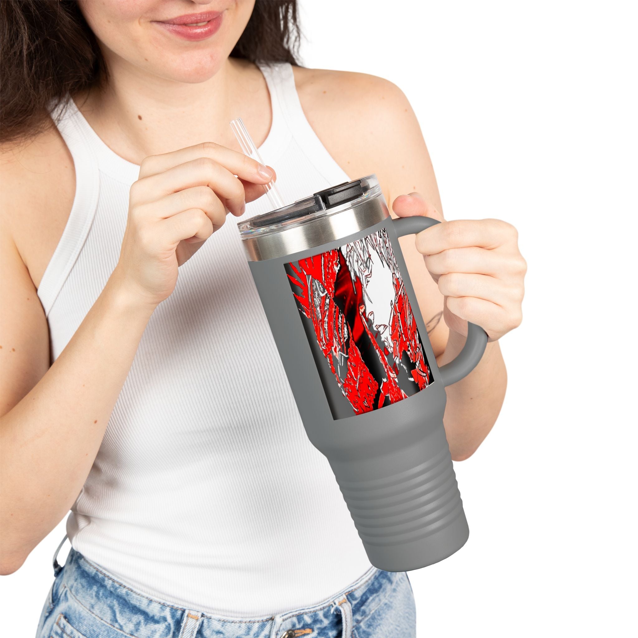 Stylish Insulated Travel Mug - 40oz with Eye-Catching Artwork
