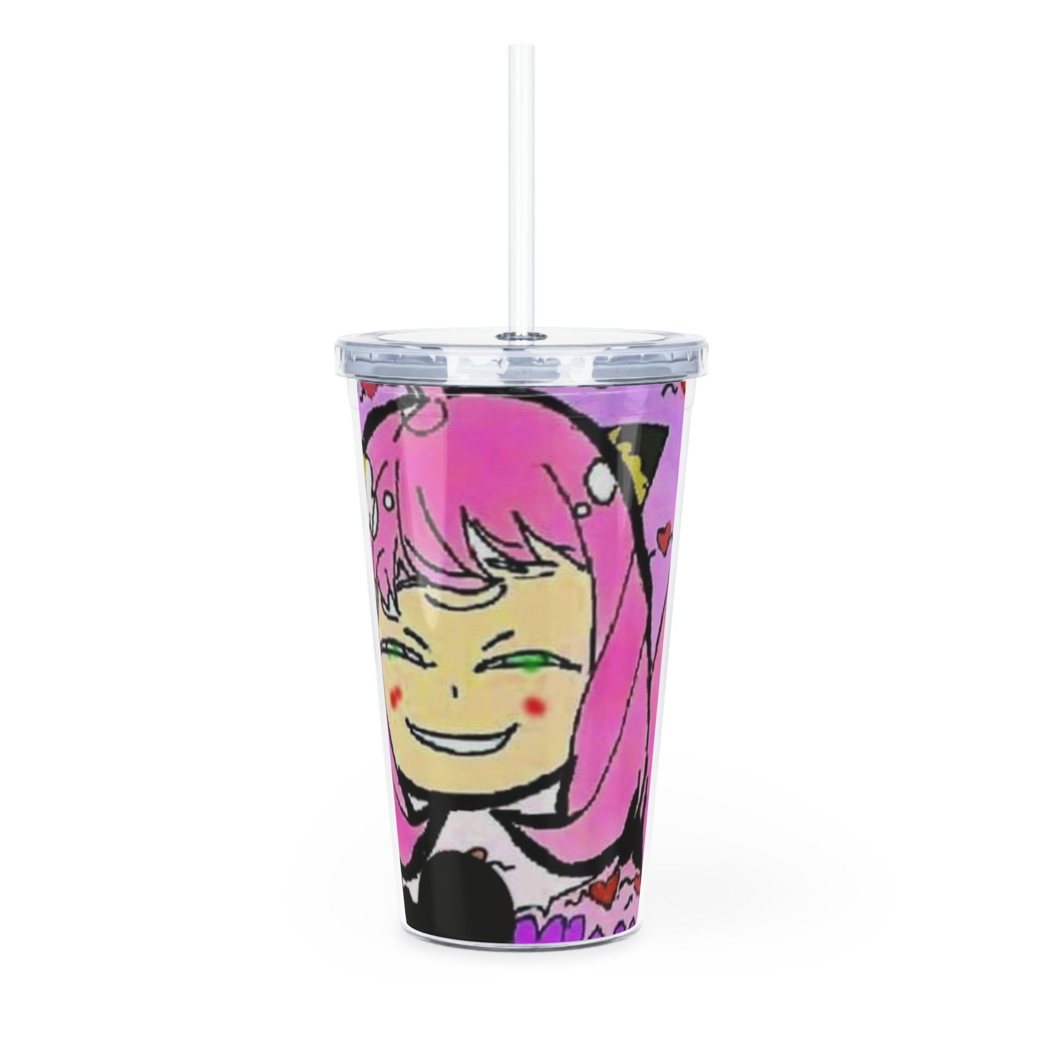 Waku Waku Plastic Tumbler with Straw