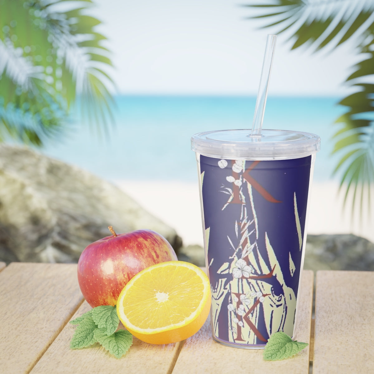 Slay and Conquer Plastic Tumbler with Straw