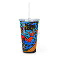 Load image into Gallery viewer, Melanin queen Plastic Tumbler with Straw
