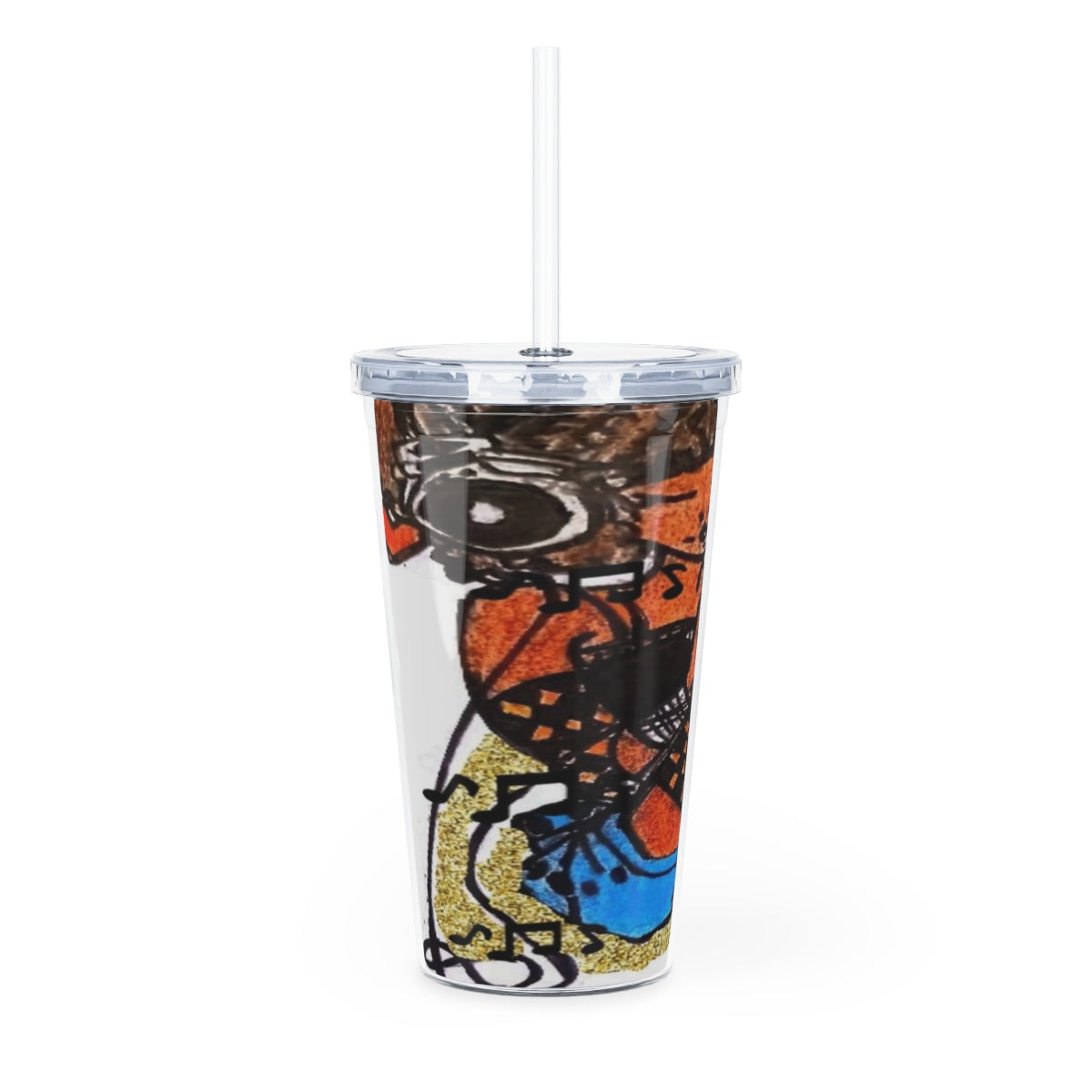 Black girl vibes Plastic Tumbler with Straw