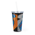 Load image into Gallery viewer, Melanin queen Plastic Tumbler with Straw
