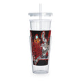 Load image into Gallery viewer, Chained Plastic Tumbler with Straw
