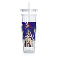 Load image into Gallery viewer, Slay and Conquer Plastic Tumbler with Straw
