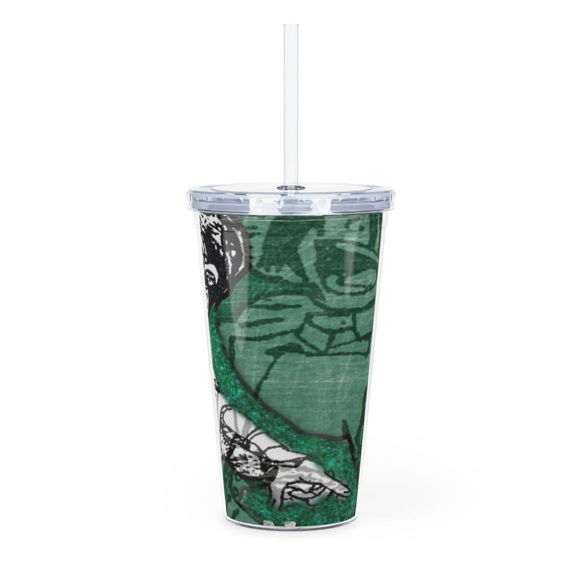 Ha You fool Plastic Tumbler with Straw