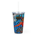 Load image into Gallery viewer, Melanin queen Plastic Tumbler with Straw
