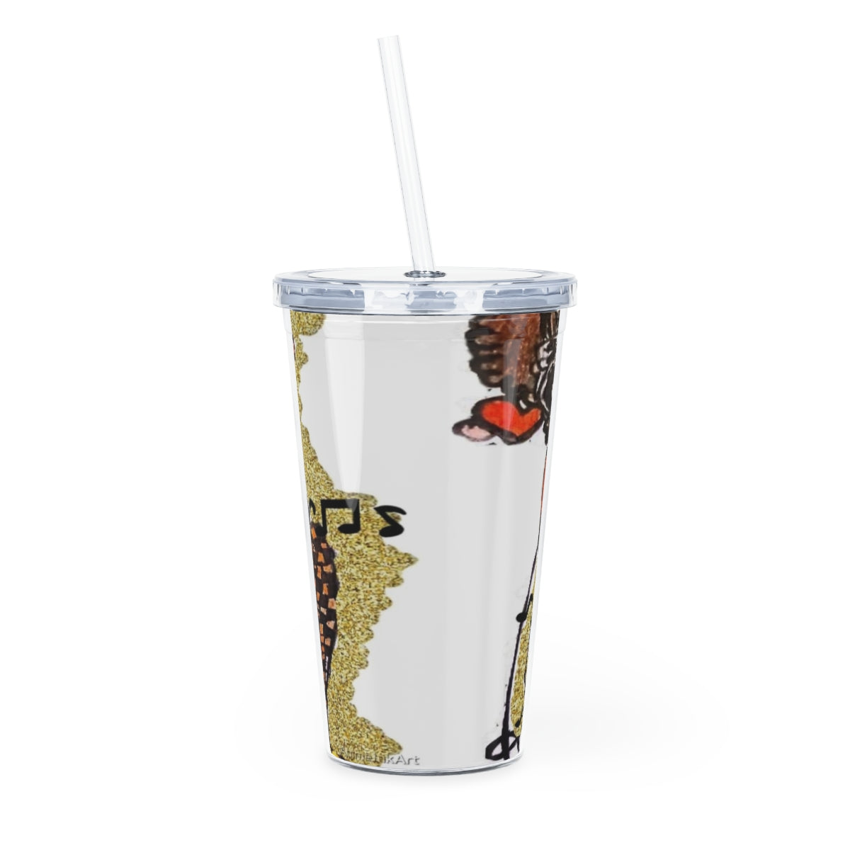 Black girl vibes Plastic Tumbler with Straw