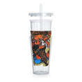 Load image into Gallery viewer, Black girl vibes Plastic Tumbler with Straw
