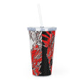 Load image into Gallery viewer, Darkness Within Plastic Tumbler with Straw
