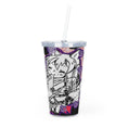 Load image into Gallery viewer, Kawaii Fox Plastic Tumbler with Straw
