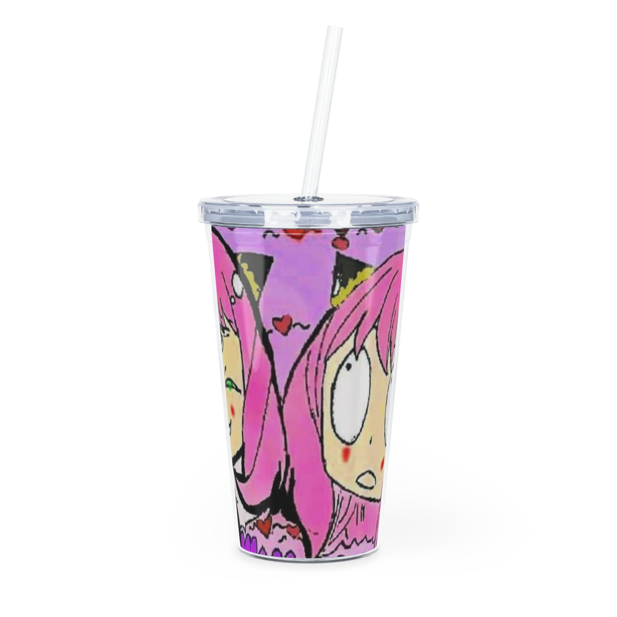 Waku Waku Plastic Tumbler with Straw