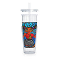 Load image into Gallery viewer, Melanin queen Plastic Tumbler with Straw
