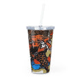 Load image into Gallery viewer, Black girl vibes Plastic Tumbler with Straw
