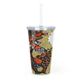 Load image into Gallery viewer, Black girl vibes Plastic Tumbler with Straw
