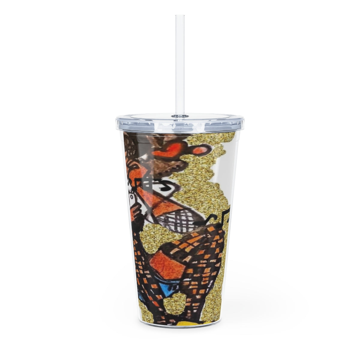 Black girl vibes Plastic Tumbler with Straw