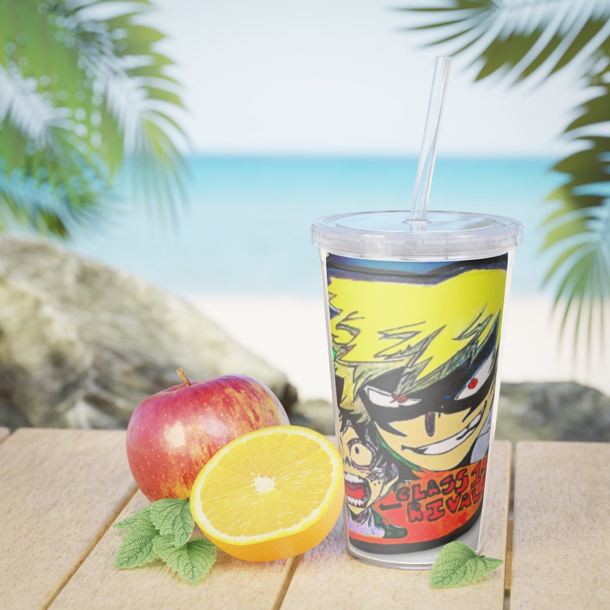 Class 1 A rivals Plastic Tumbler with Straw