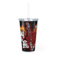 Load image into Gallery viewer, Chained Plastic Tumbler with Straw
